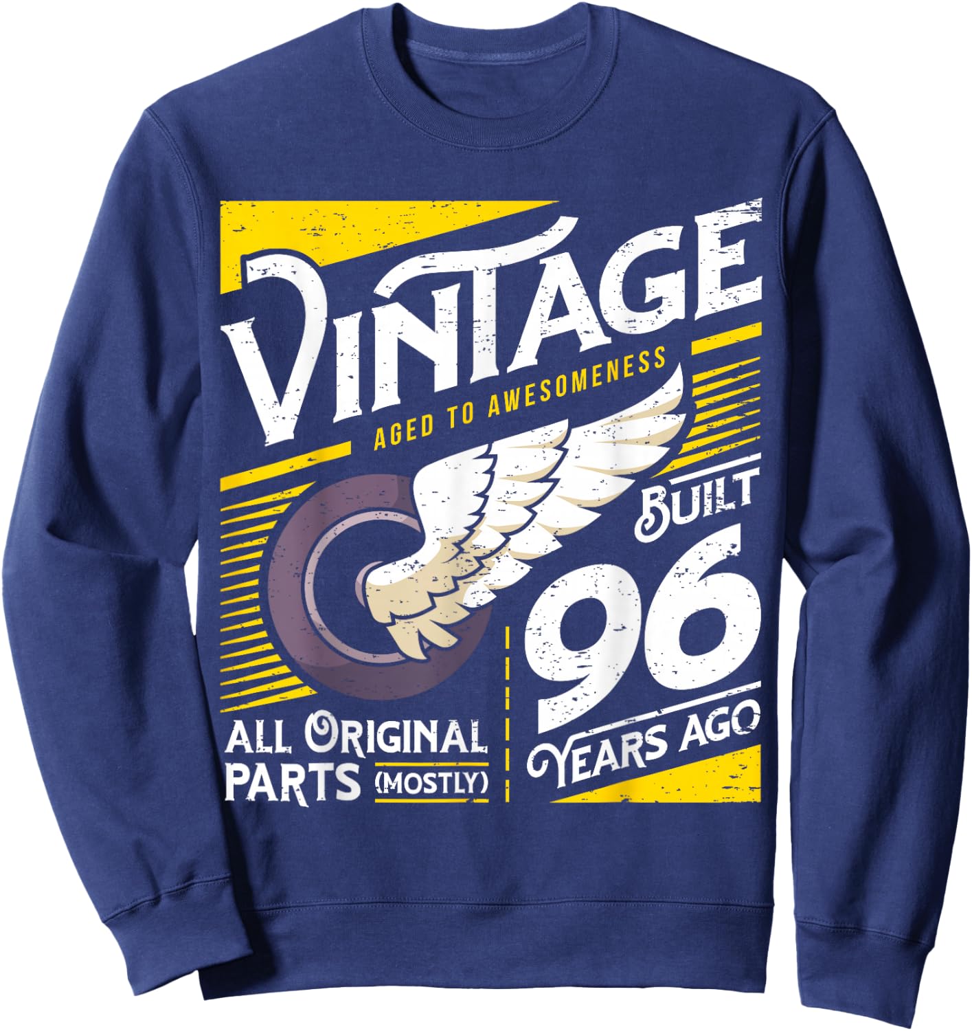 96 Years Vintage 96th Birthday Sweatshirt - Sweatshirt | Navy