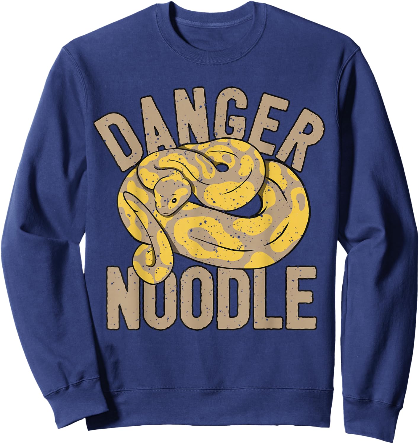 Python Snake - Danger Noodle - Ball Python Sweatshirt - Sweatshirt | Navy