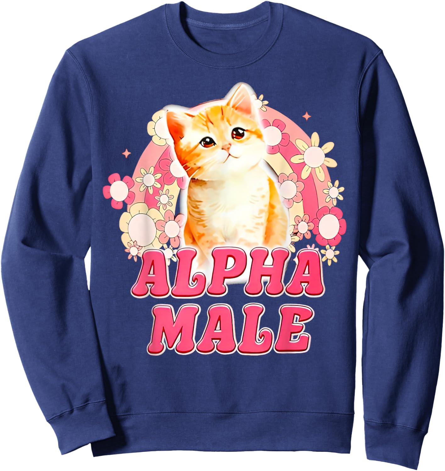 Alpha Male Cat Kitten Funny Women Sweatshirt - Sweatshirt | Navy