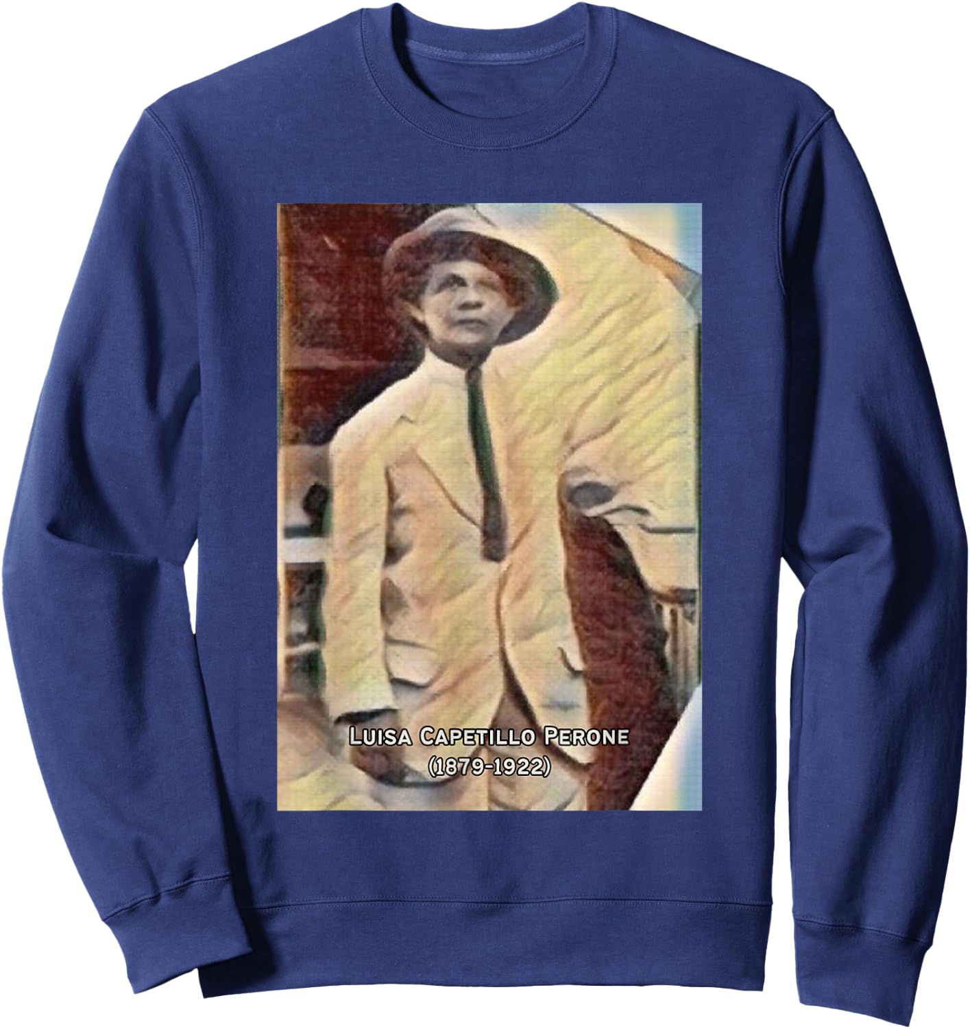 Luisa Capetillo Perone I Boricua I Puerto Rico I Hero Sweatshirt - Sweatshirt | Navy