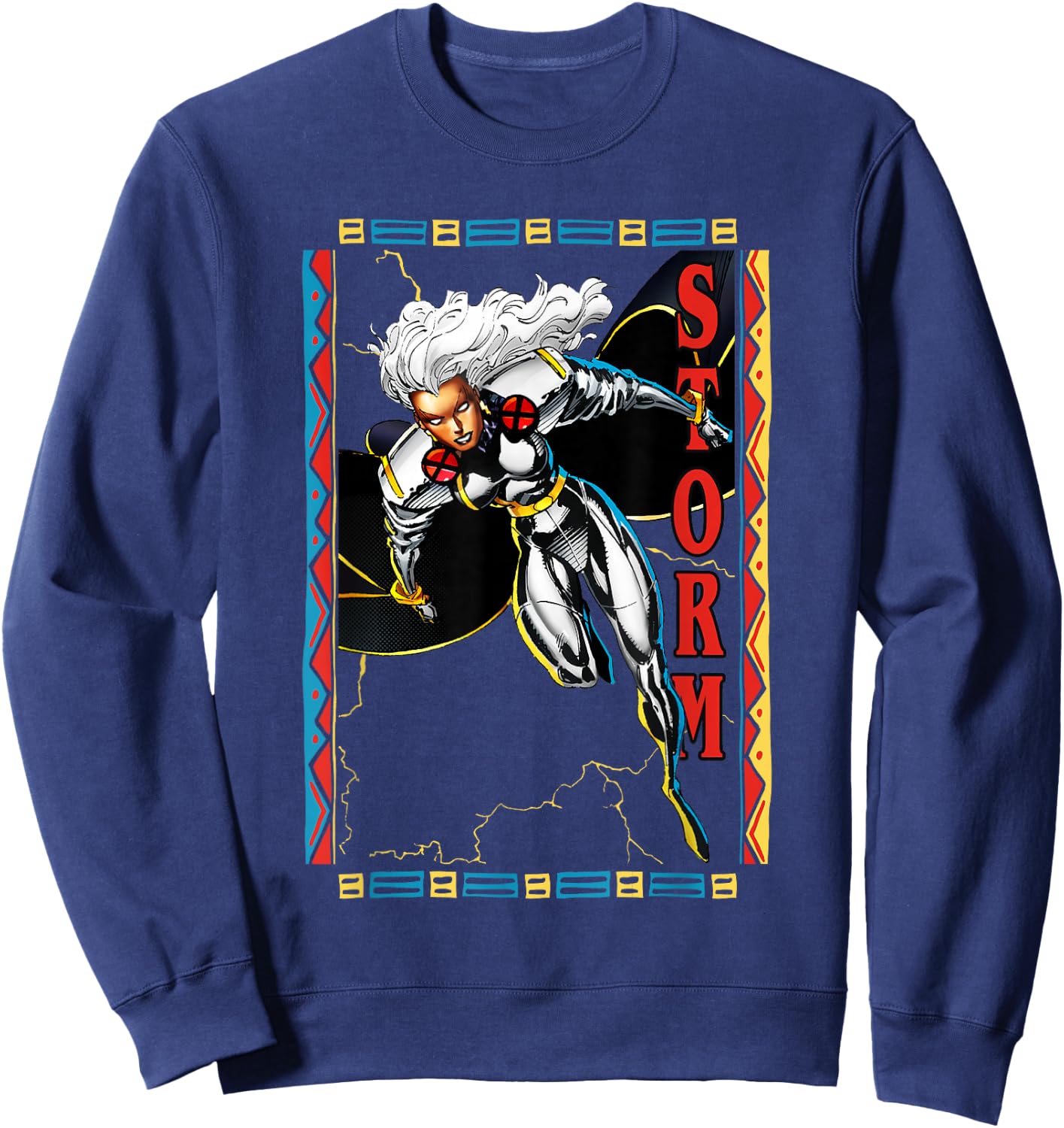 Marvel X-Men Storm Tribal Style Frame Epic Portrait Sweatshirt - Sweatshirt | Navy