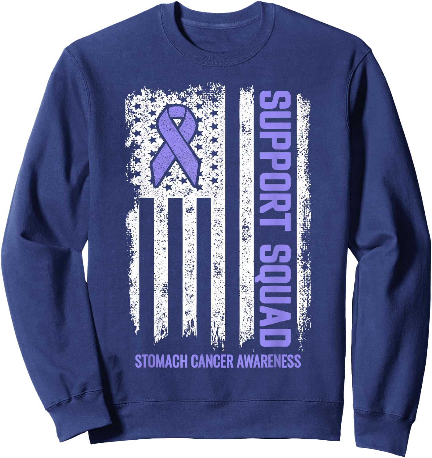 Stomach Cancer Shirts Support Squad Stomach Cancer Awareness Sweatshirt - Sweatshirt | Navy