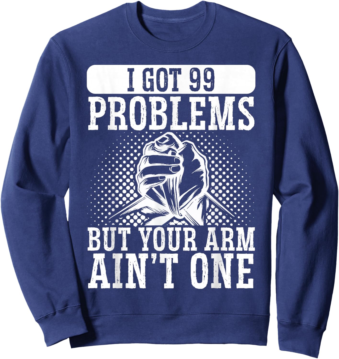 Wrist Turning Arm Wrestling Sweatshirt - Sweatshirt | Navy