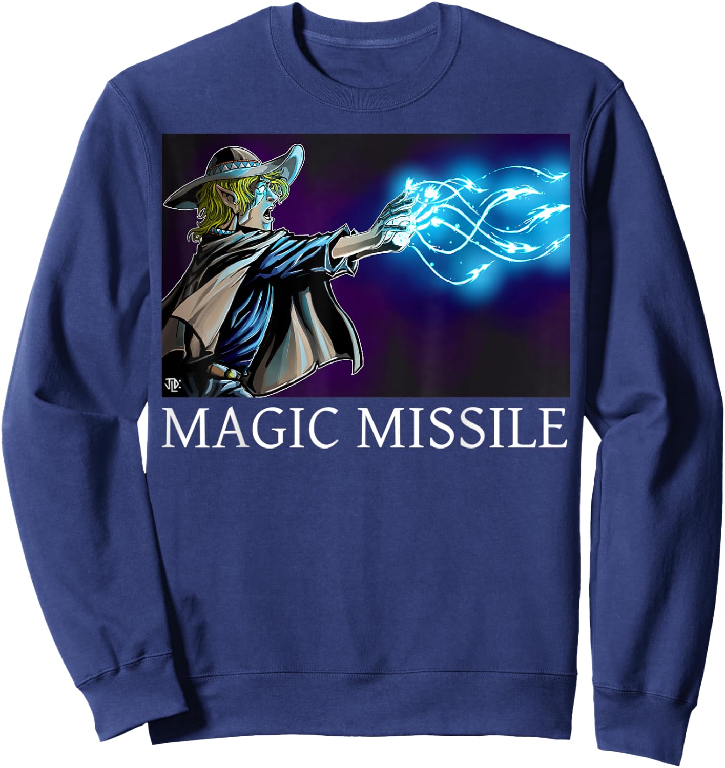 Caverns & Creatures: Magic Missile Sweatshirt - Sweatshirt | Navy