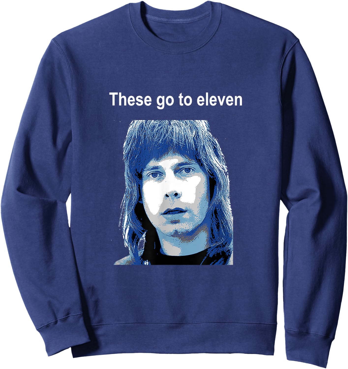 These go to eleven - funny 80s line Sweatshirt - Sweatshirt | Navy