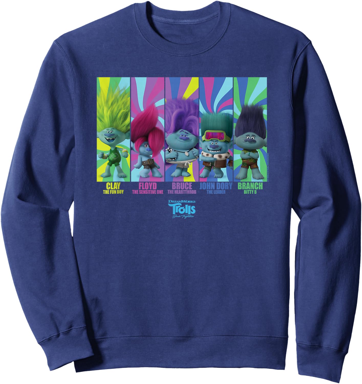 DreamWorks Trolls Band Together BroZone Band Members Sweatshirt - Sweatshirt | Navy