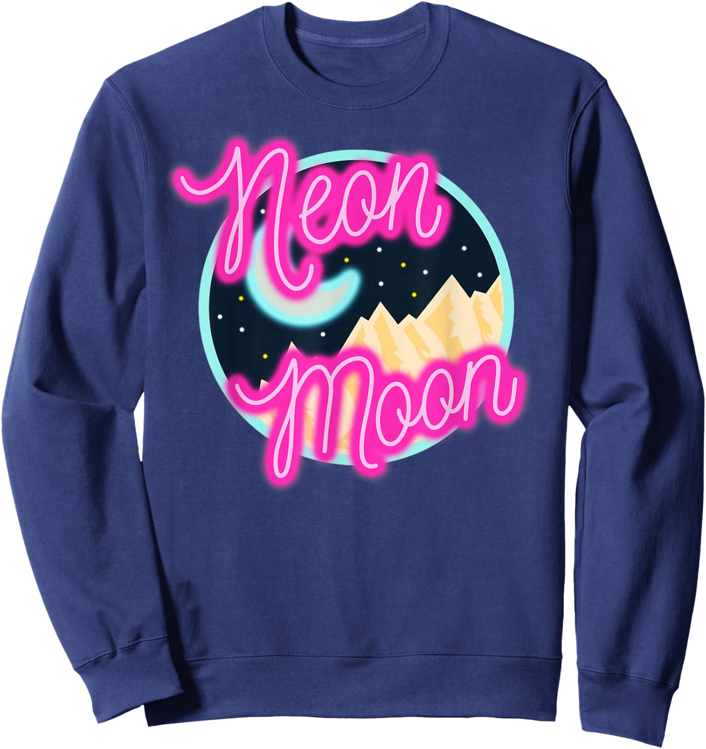 Neon Moon Shirt Retro Western 80s 90s Country Sweatshirt - Sweatshirt | Navy