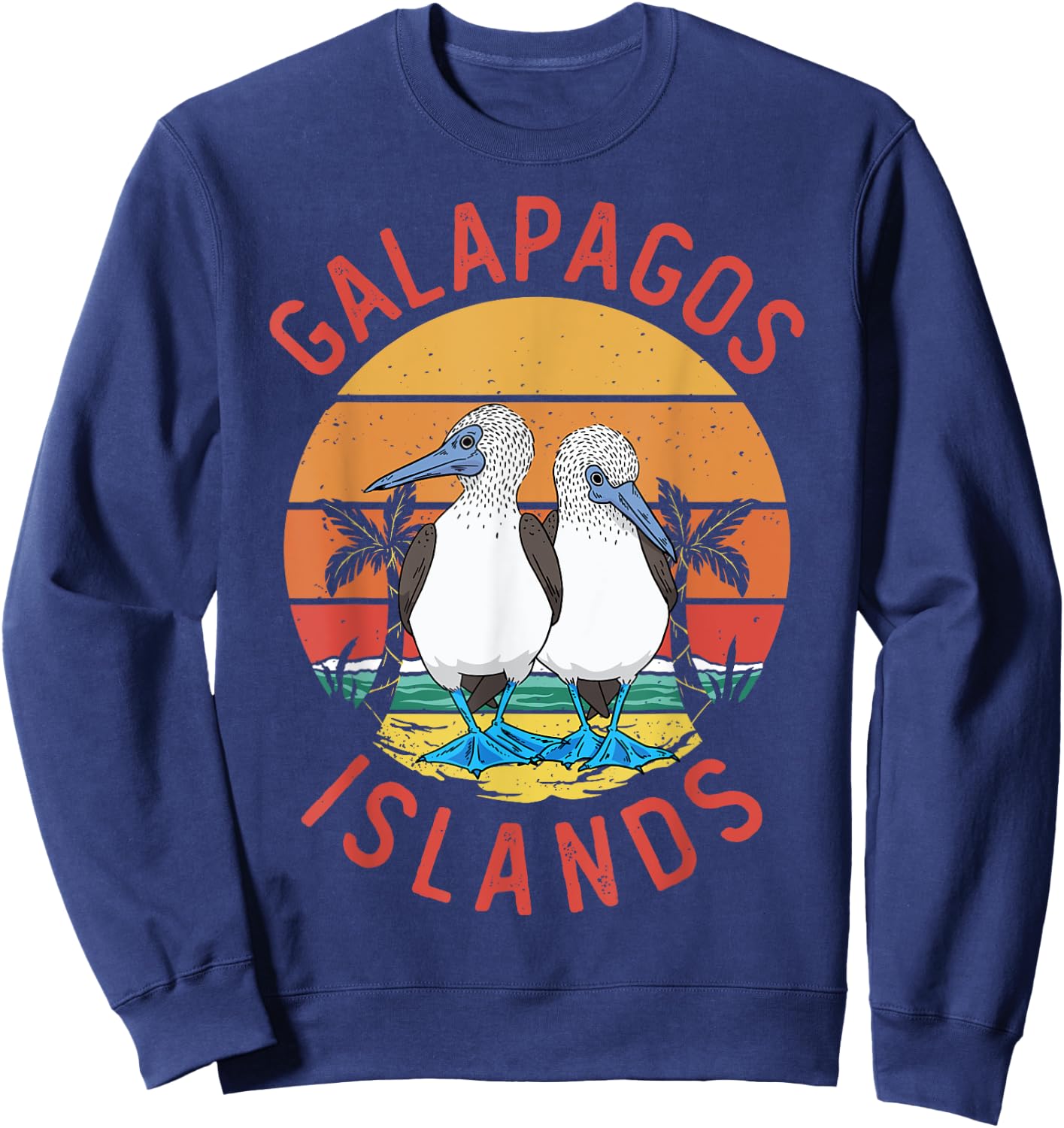 Seabirds Blue-footed Booby Bird Galapagos Sweatshirt - Sweatshirt | Navy