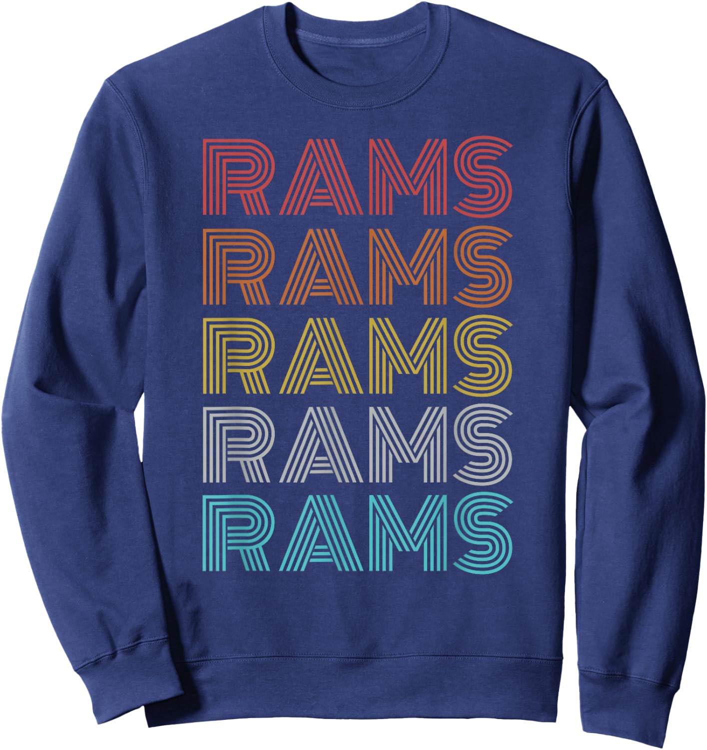 Rams Shirt Vintage Retro Apparel Retro Vintage Sports Sweatshirt - Sweatshirt | Navy