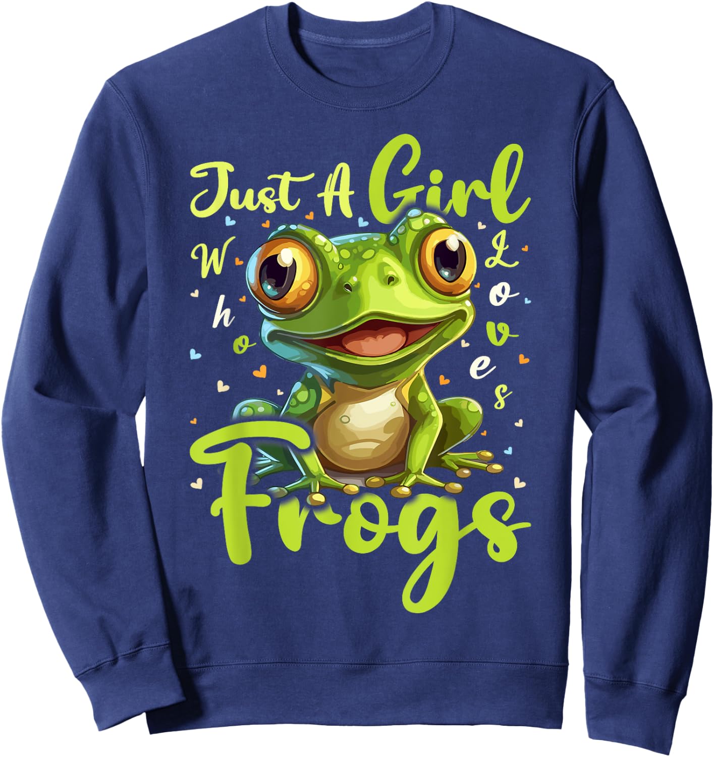 Frog Lover Just A Girl Who Loves Frogs Sweatshirt - Sweatshirt | Navy
