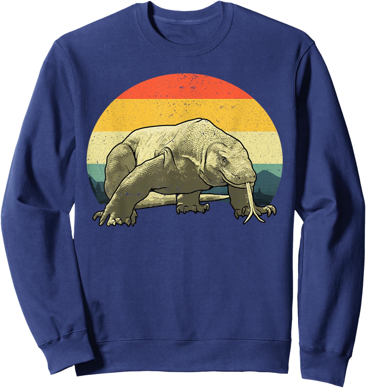 Cute Komodo Dragon Women Kids Vintage Komodo Dragon Sweatshirt - Sweatshirt | Navy