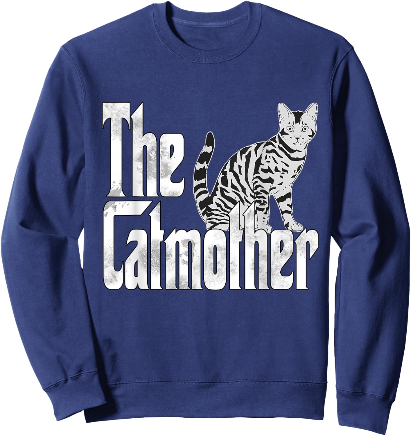 Cat Mom The Catmother Crazy Cat Mother Kitty Mommy Sweatshirt - Sweatshirt | Navy
