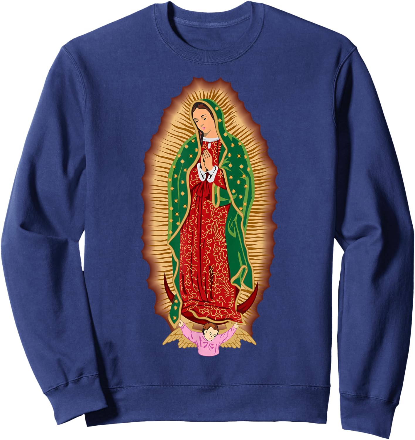 Catholic Faith Hispanic Believe Blessed Devotion Religious Sweatshirt - Sweatshirt | Navy