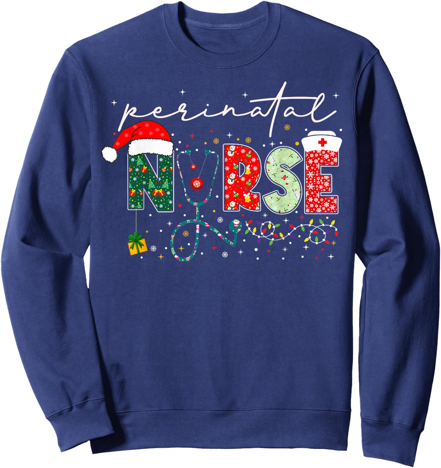 Christmas Perinatal Nurse Gifts For Nursing Student Sweatshirt - Sweatshirt | Navy