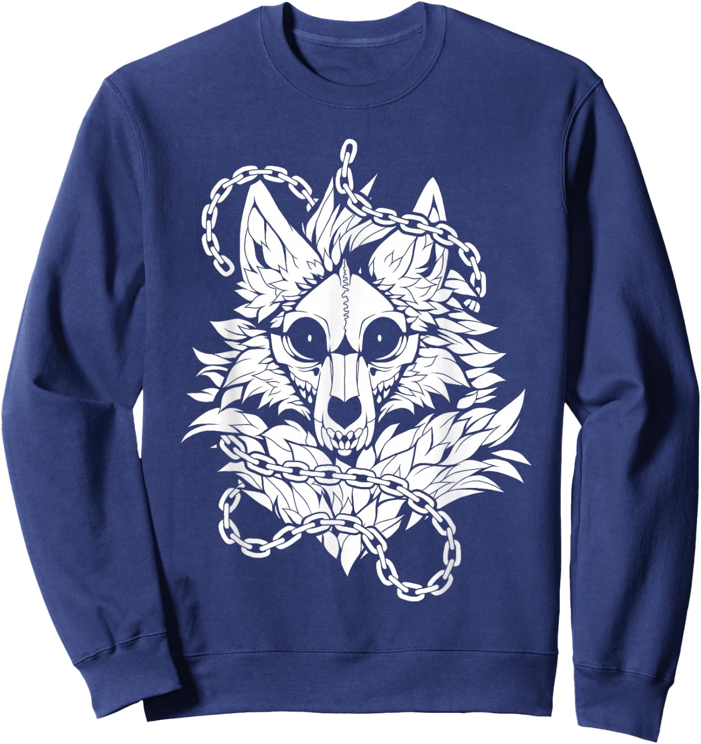 Skull Wolf Skeleton Dog Sweatshirt - Sweatshirt | Navy