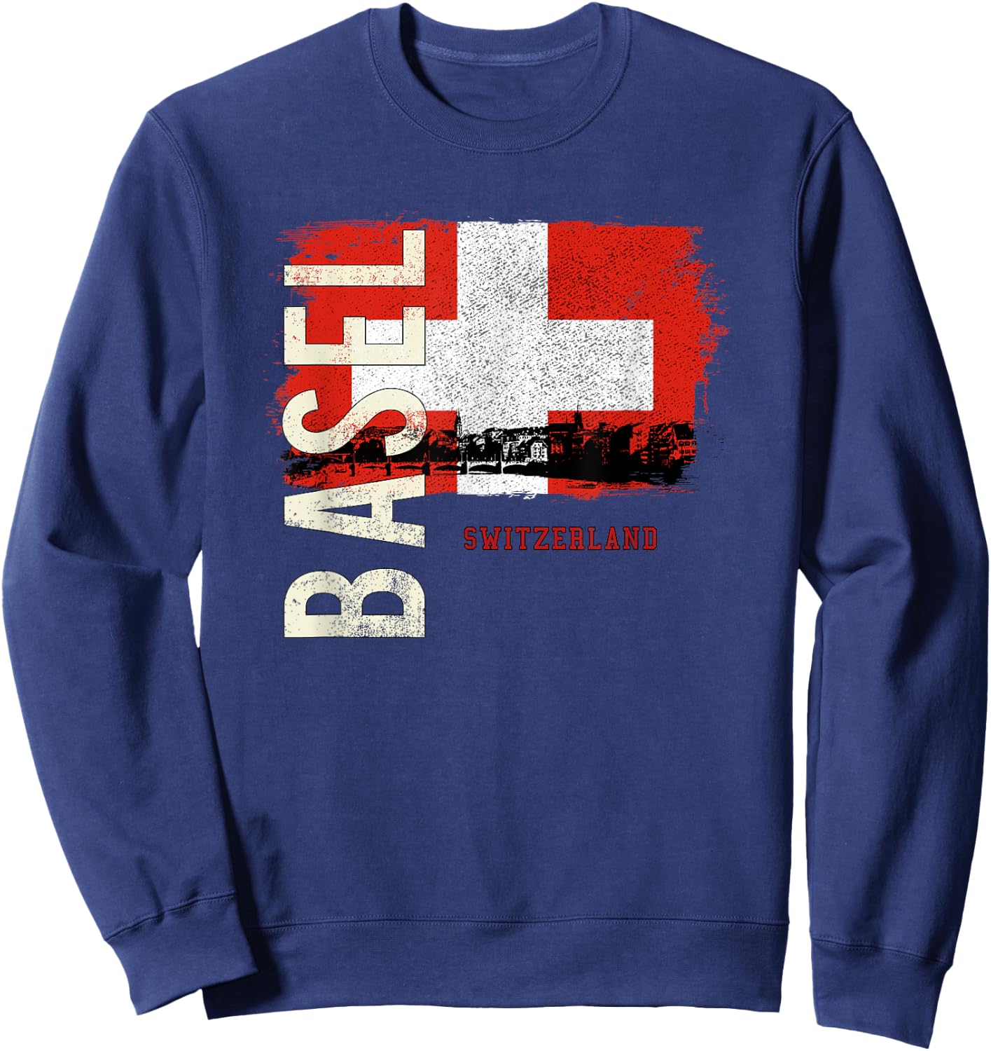 Basel Switzerland Europe Sweatshirt - Sweatshirt | Navy