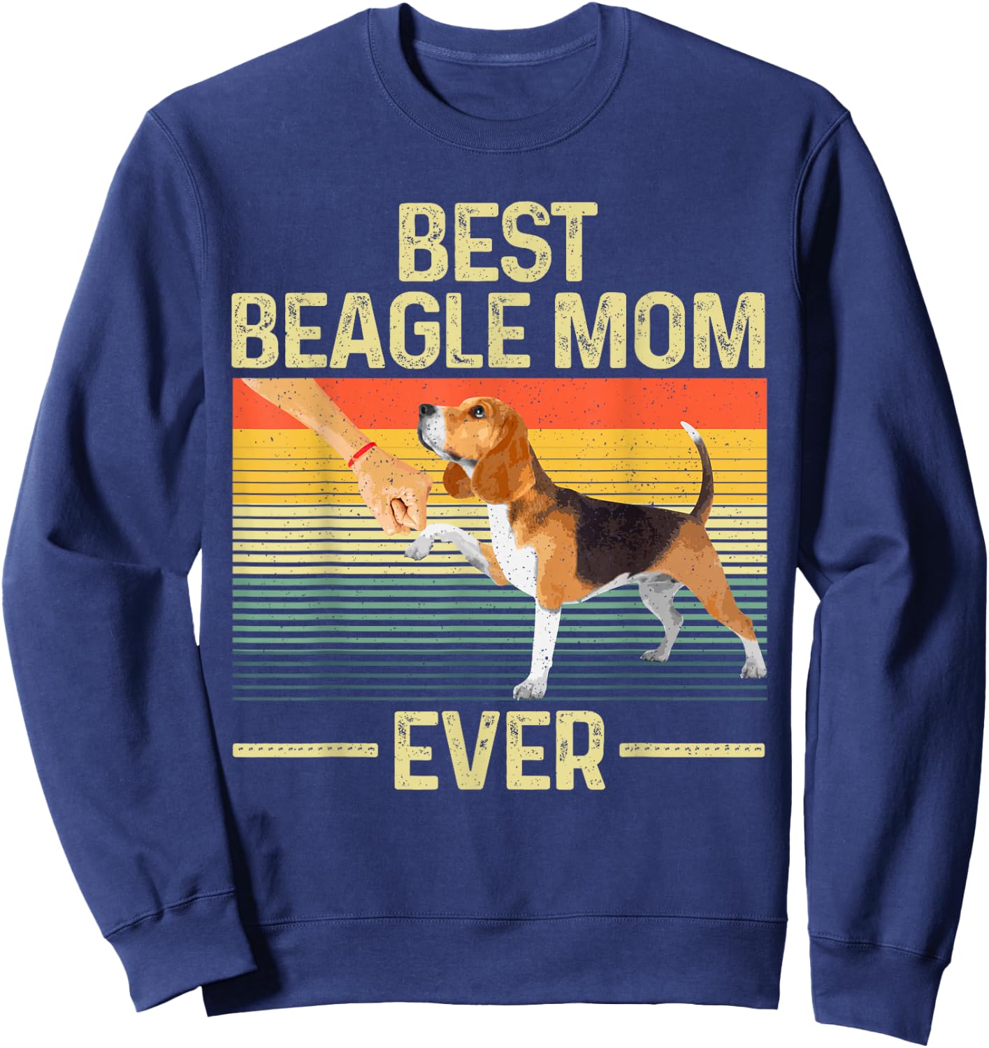 Best Beagle Mom Art Mama Mother Beagle Dog Lovers Sweatshirt - Sweatshirt | Navy