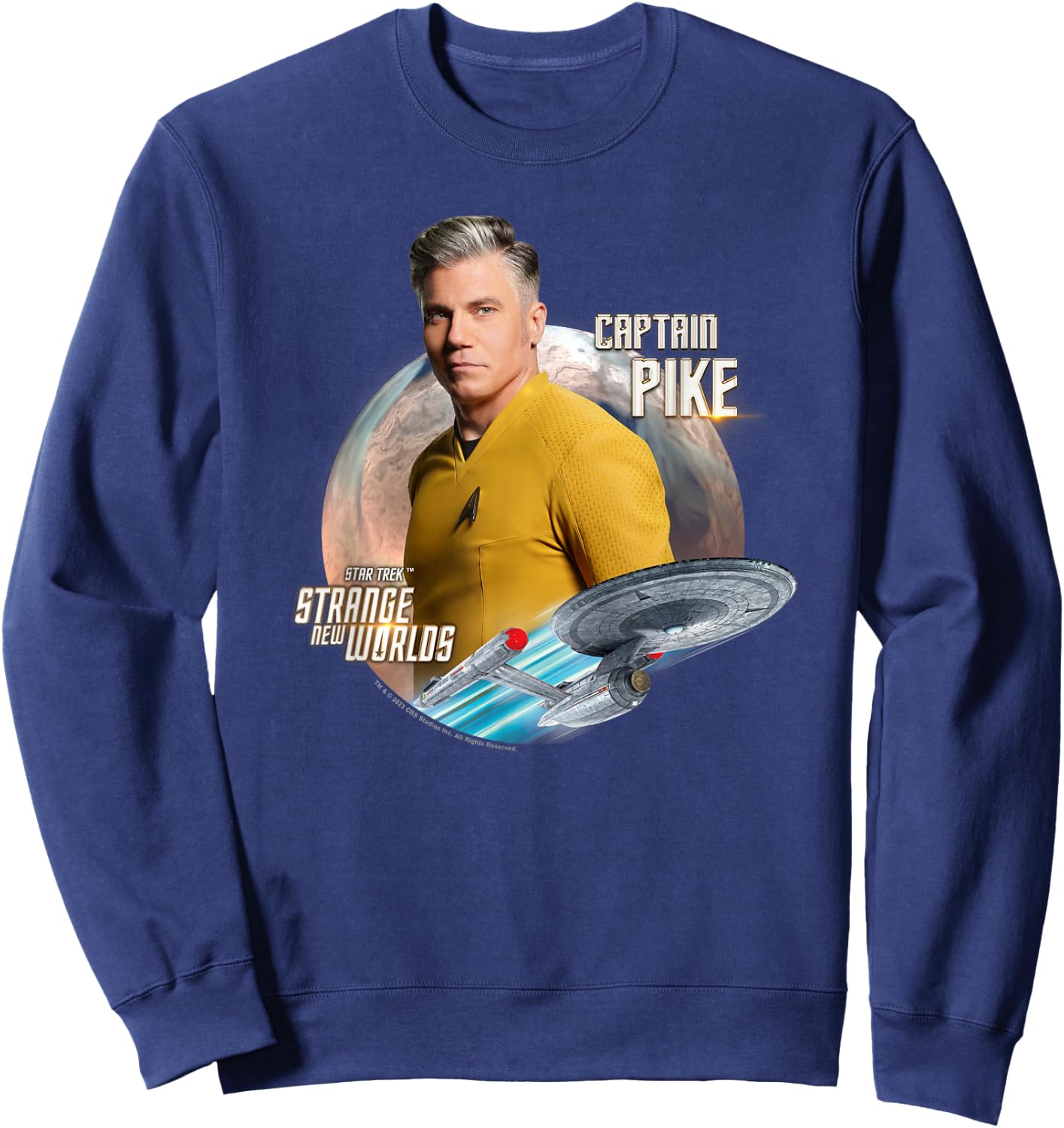 Star Trek Strange New Worlds Captain Pike Sweatshirt - Sweatshirt | Navy