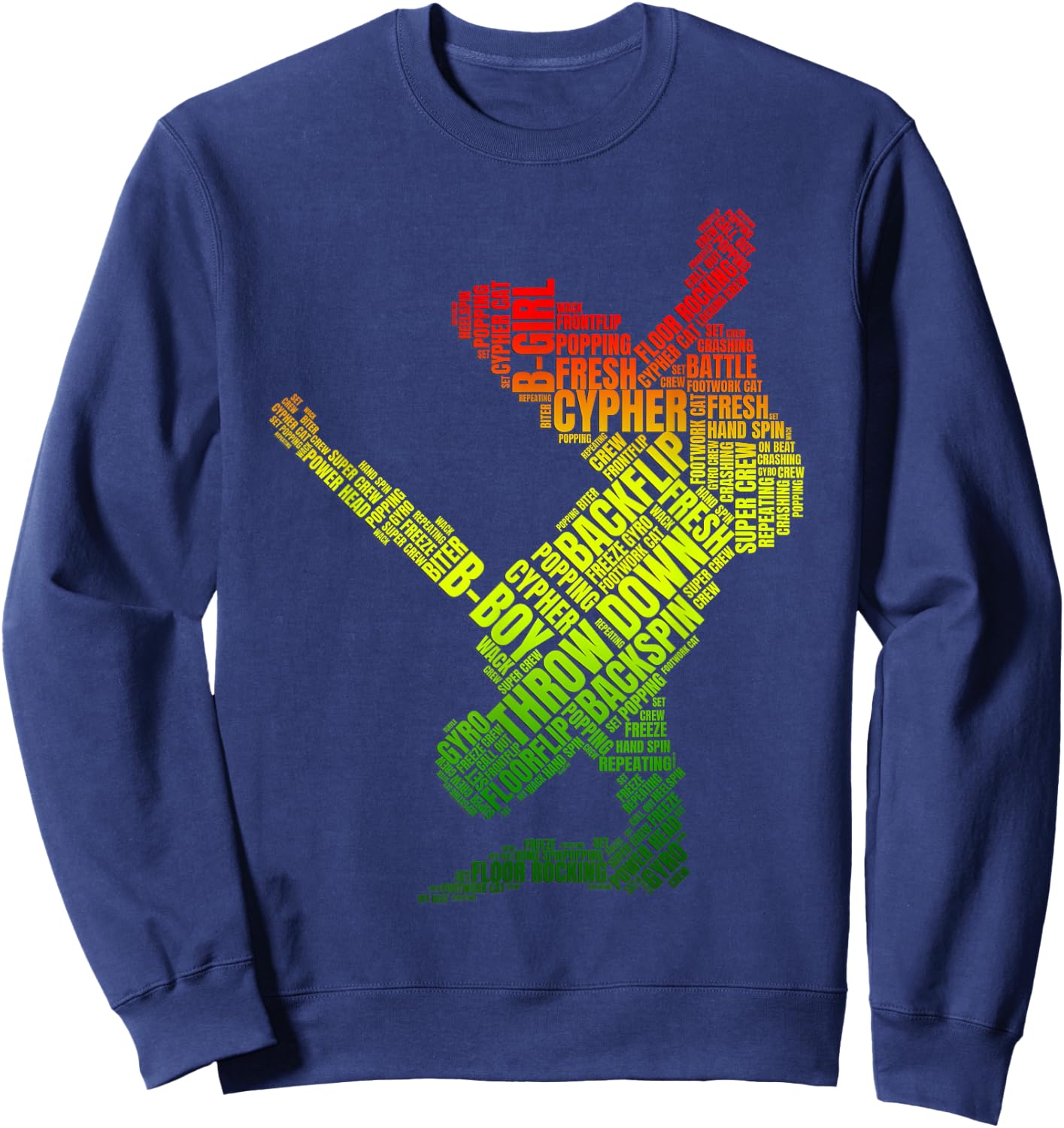Cypher Bboy Street Dance Battle Movement Breakdance Sweatshirt - Sweatshirt | Navy