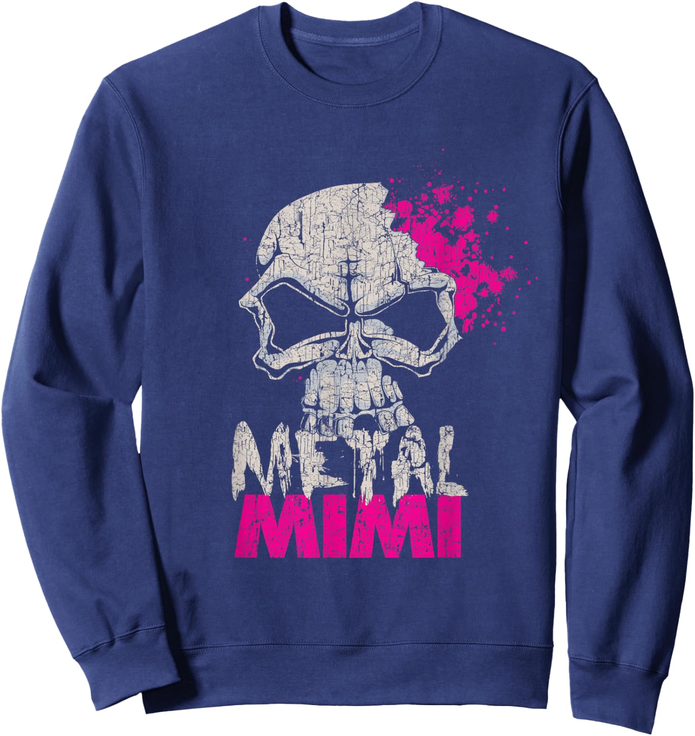 Metal Mimi, Rock Music Mom Grandma, Mother's Day Sweatshirt - Sweatshirt | Navy