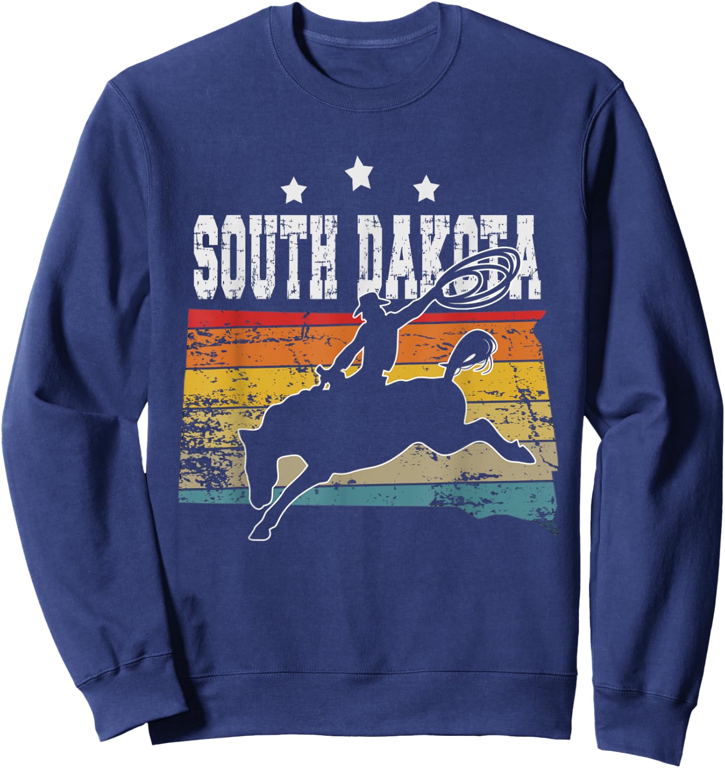 Vintage South Dakota Rodeo Sweatshirt - Sweatshirt | Navy