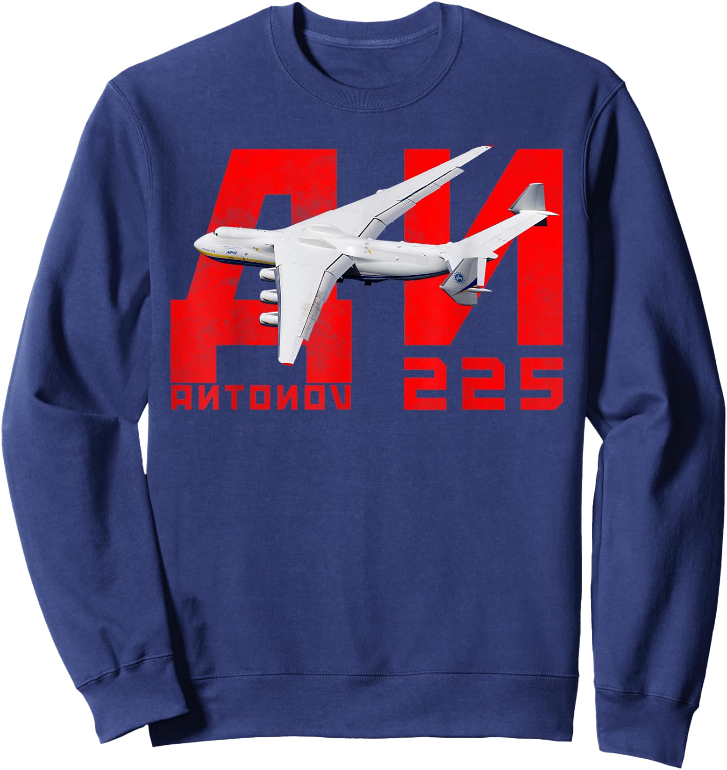 Antonov AN-225 CCCP Soviet USSR Aeroplane Soviet Aviation Sweatshirt - Sweatshirt | Navy