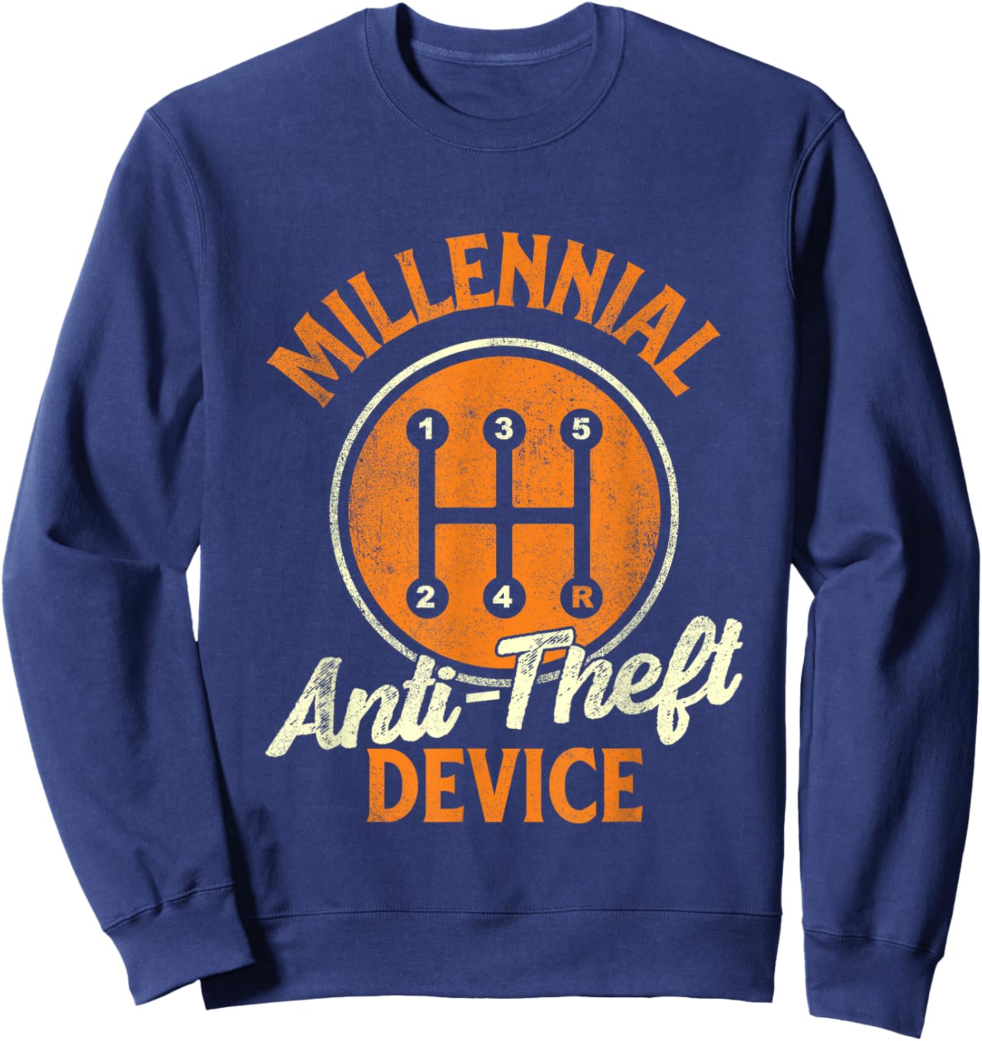 Millennial Anti Theft Device - Car Lover Auto Mechanic Sweatshirt - Sweatshirt | Navy