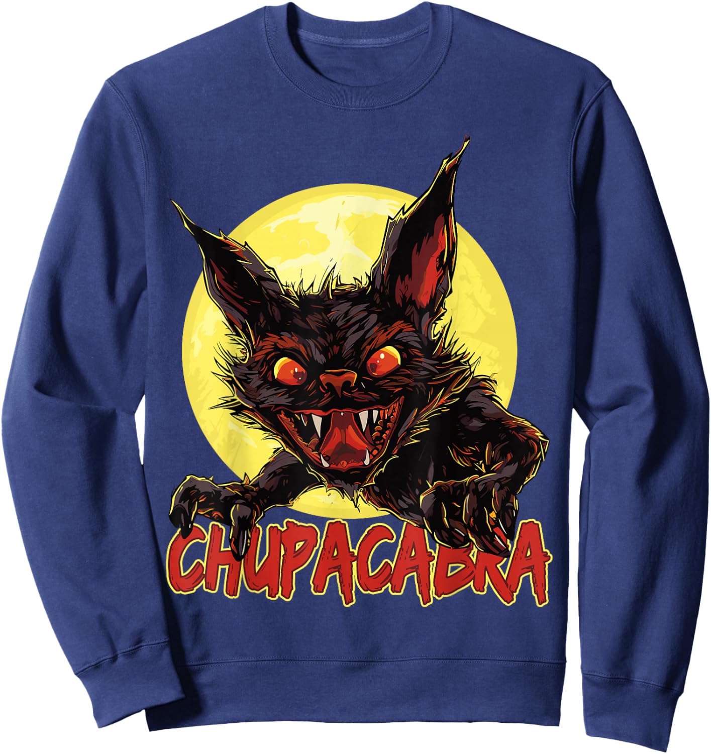 Mythical Monster - cryptid monster Chupacabra Sweatshirt - Sweatshirt | Navy