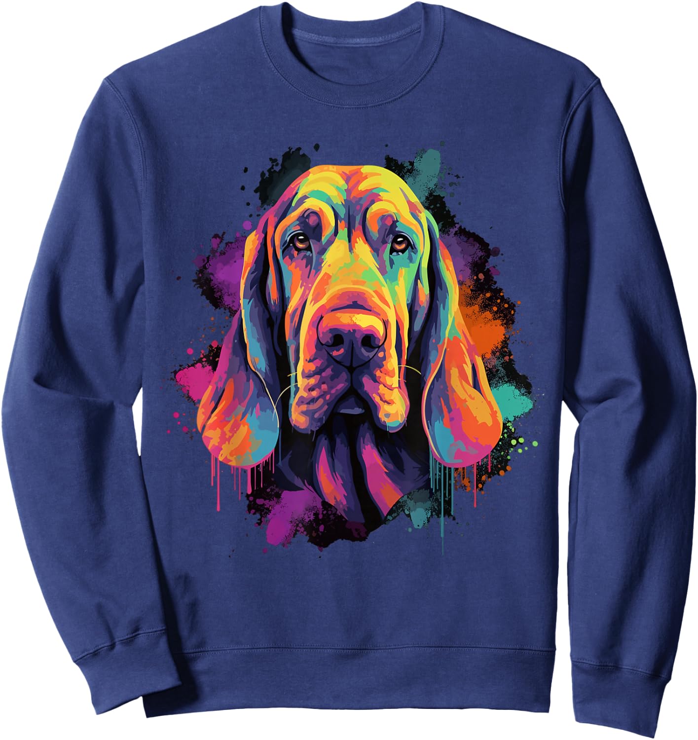 Bloodhound Dog Men Women Sweatshirt - Sweatshirt | Navy