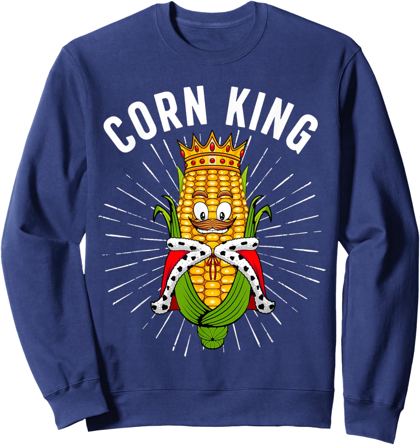 Cute Corn Design Boys Kernel Sweet Corn Cob Lover Sweatshirt - Sweatshirt | Navy