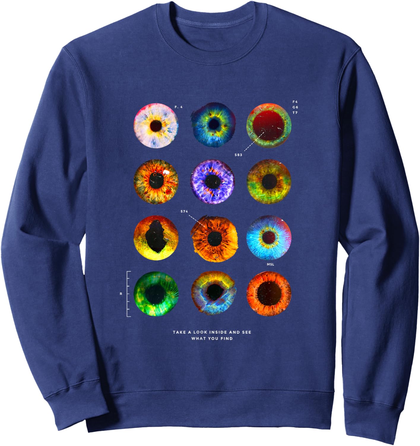 Iris Eye Anatomy Ophthalmologist Optician & Ophthalmologist Sweatshirt - Sweatshirt | Navy