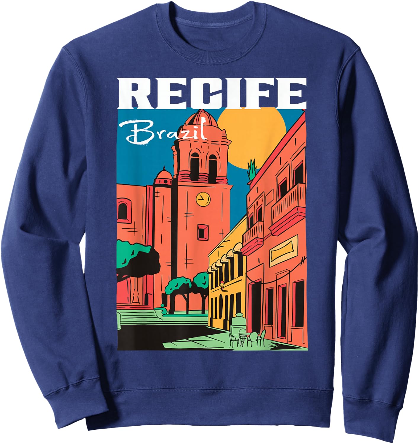 Recife Pernambuco Brazil Vintage Sweatshirt - Sweatshirt | Navy