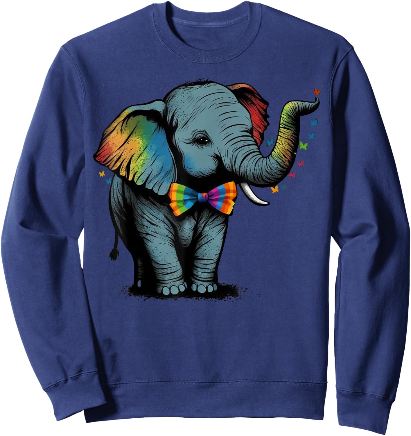 Cute Elephant Lover Animal on Elephant Sweatshirt - Sweatshirt | Navy