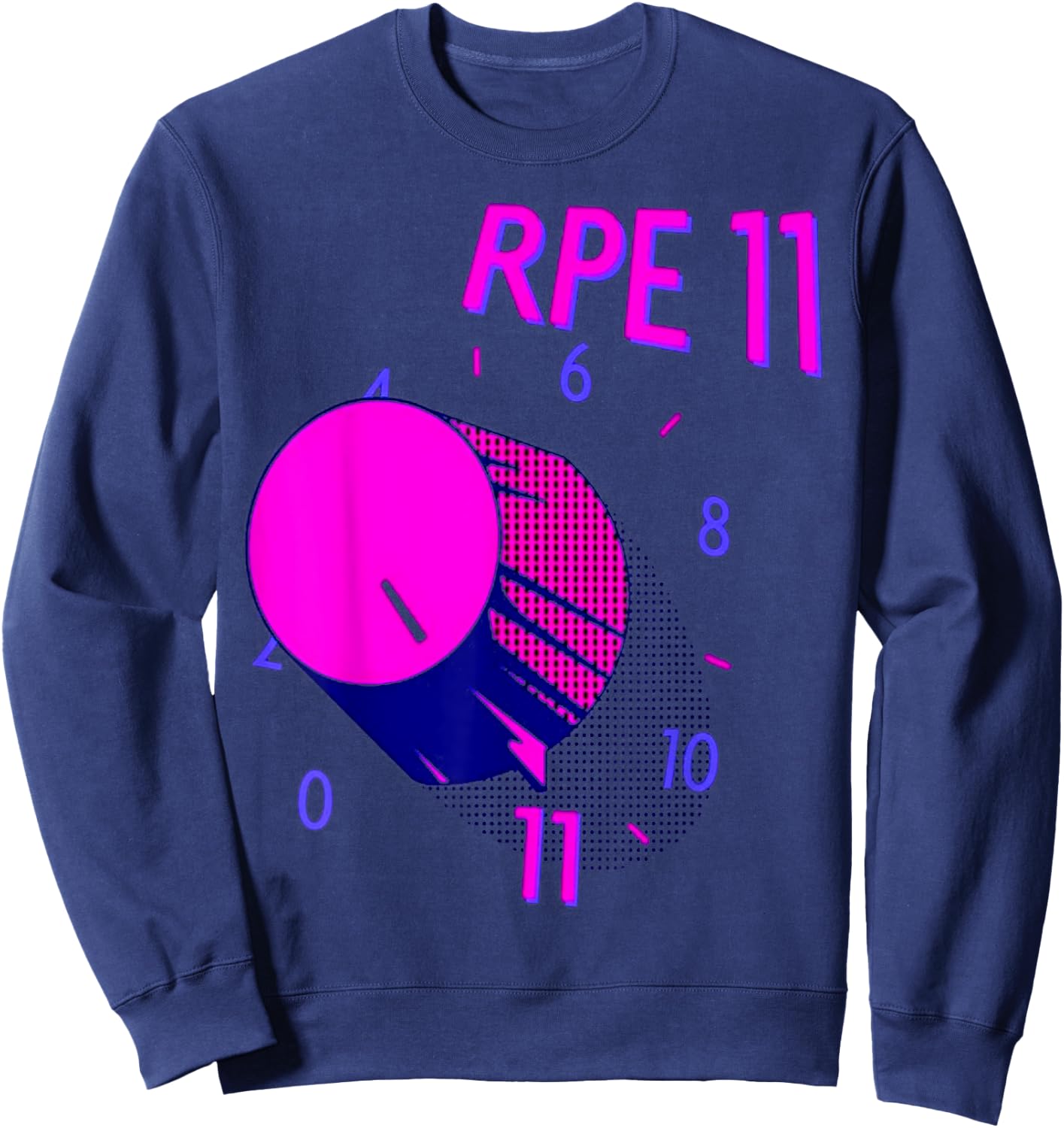 Funny RPE 11 Weightlifting Bodybuilding Fitness Gym Workout Sweatshirt - Sweatshirt | Navy