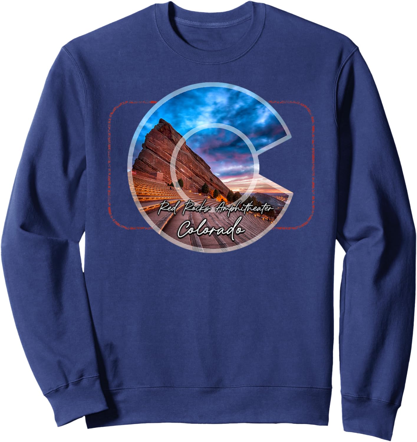 Red Rocks Amphitheater - Colorado C Sweatshirt - Sweatshirt | Navy