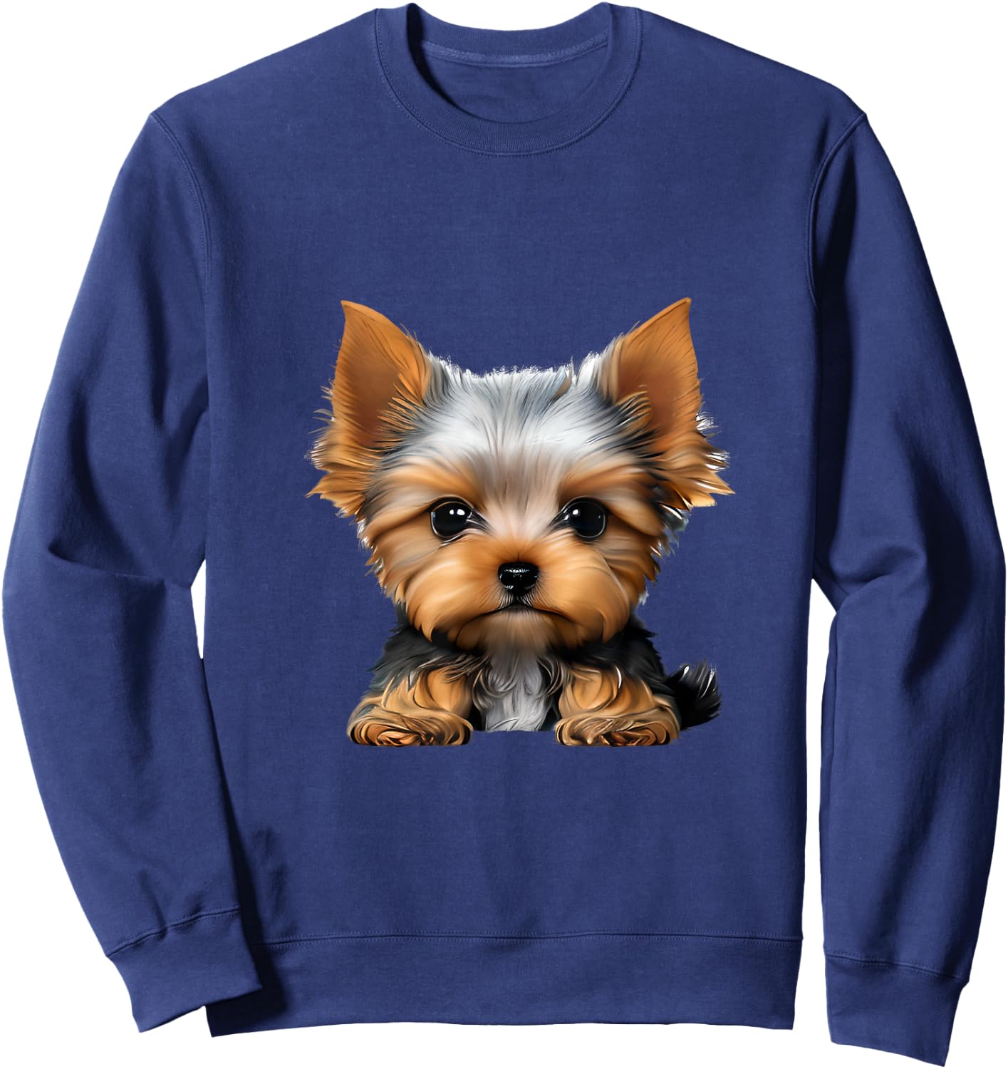 Colorful Splash Art Yorkshire Terrier Puppy Dog Owner Sweatshirt - Sweatshirt | Navy