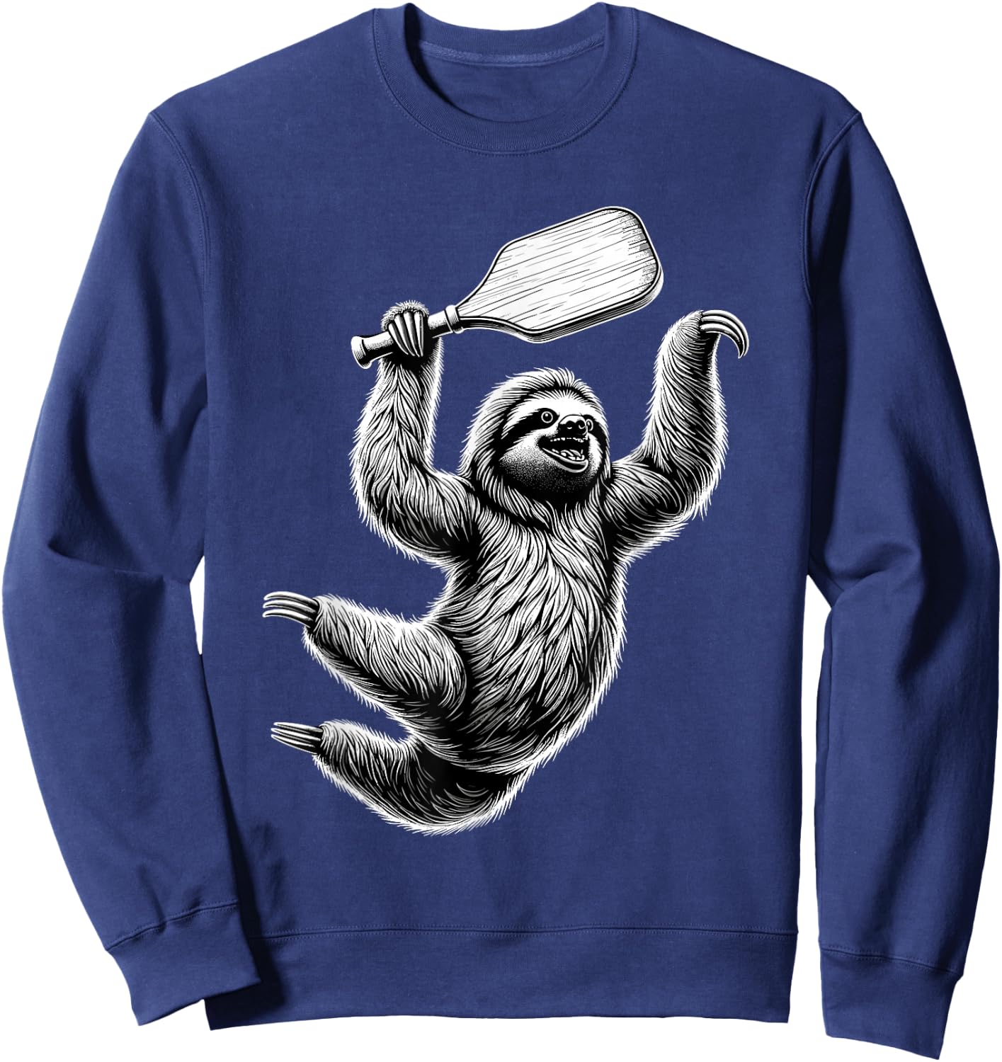 Sloth Playing Pickleball For Pickle Ball Player Sweatshirt - Sweatshirt | Navy