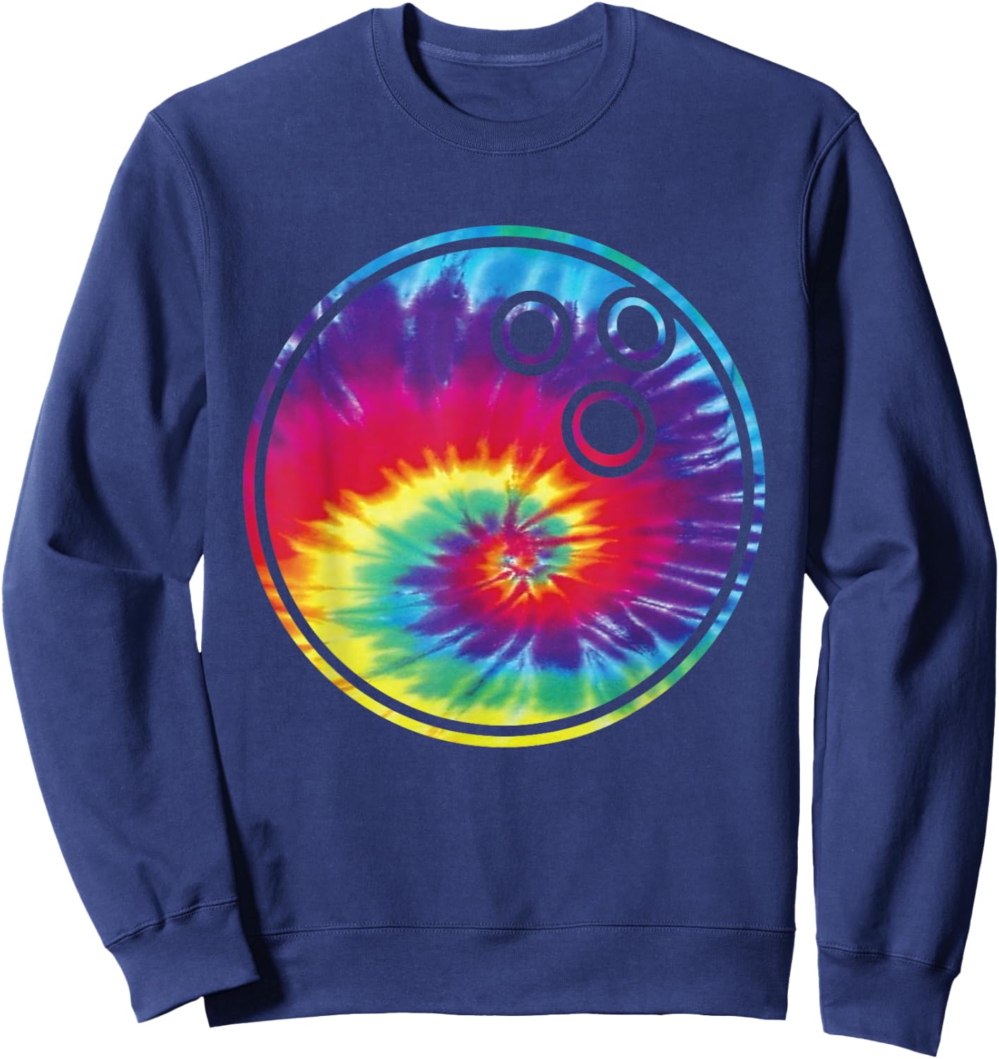 Bowling Tie Dye Rainbow Kids Boys Teenage Men Girls Gift Fun Sweatshirt - Sweatshirt | Navy