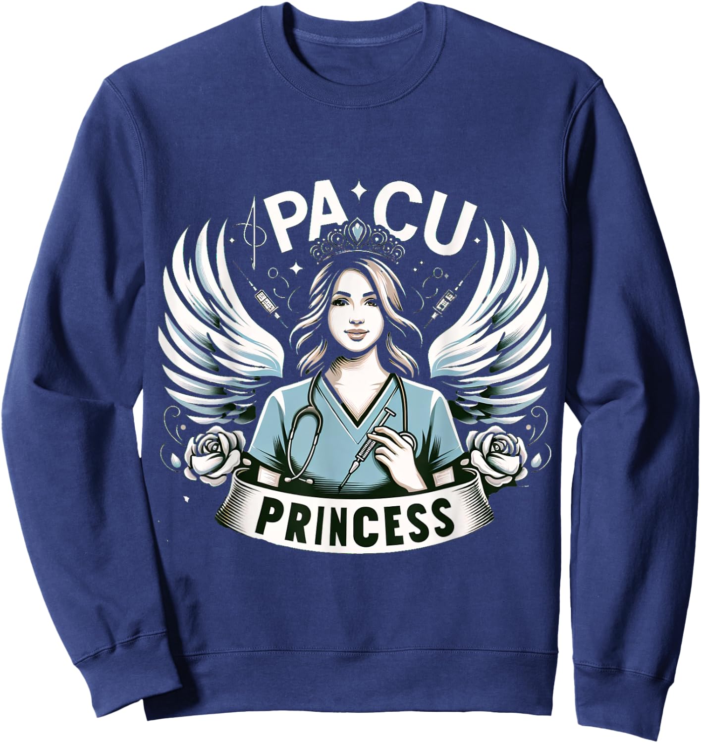 PACU Princess Post Anesthesia Nurse Nursing Sweatshirt - Sweatshirt | Navy