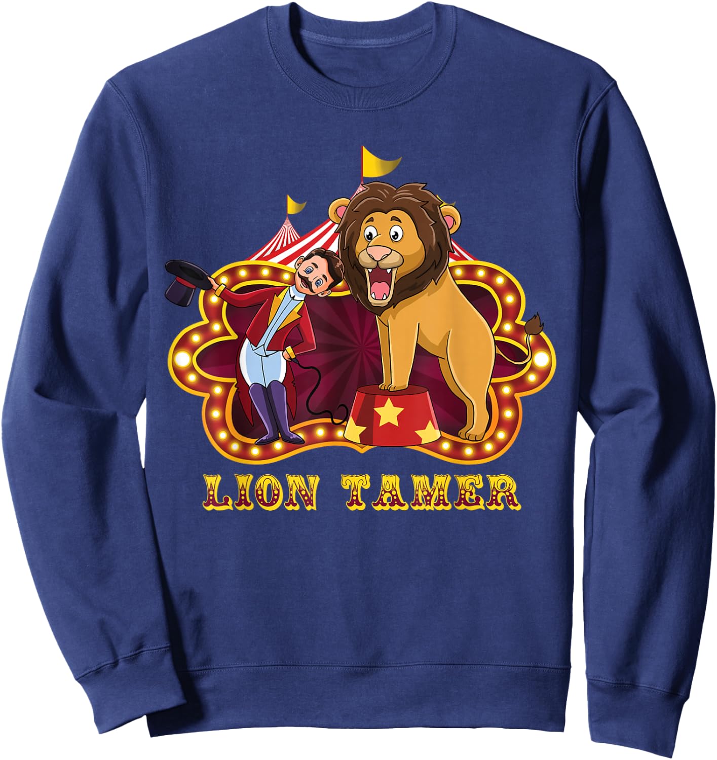 Children's Lion Tamer Circus Employee Carnival Theme Party Sweatshirt - Sweatshirt | Navy