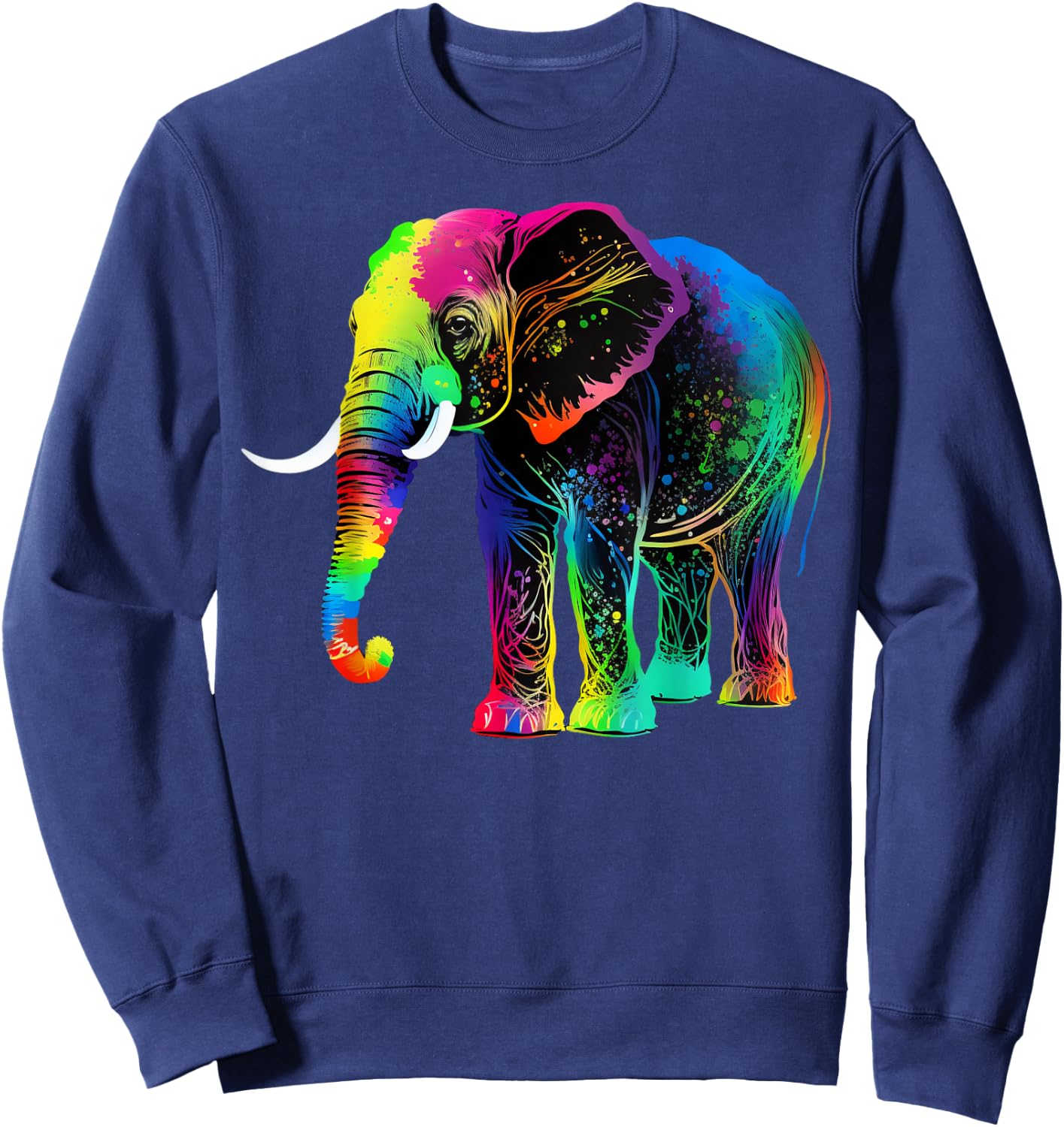 Cute Elephant Lover Animal on Elephant Sweatshirt - Sweatshirt | Navy