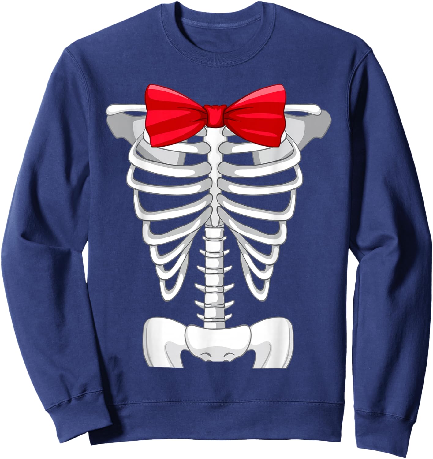 Cool Skeleton Rib Cage X-Ray Halloween Costume Boys Kids Sweatshirt - Sweatshirt | Navy
