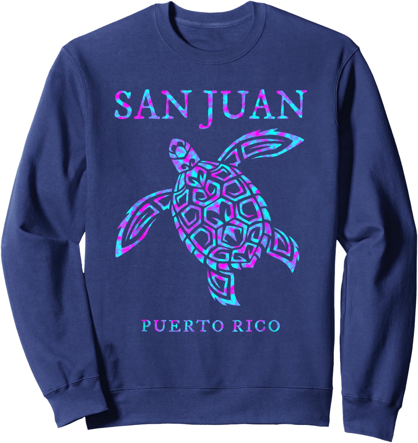 San Juan Puerto Rico Sea Turtle Boys Girls Toddler Sweatshirt - Sweatshirt | Navy