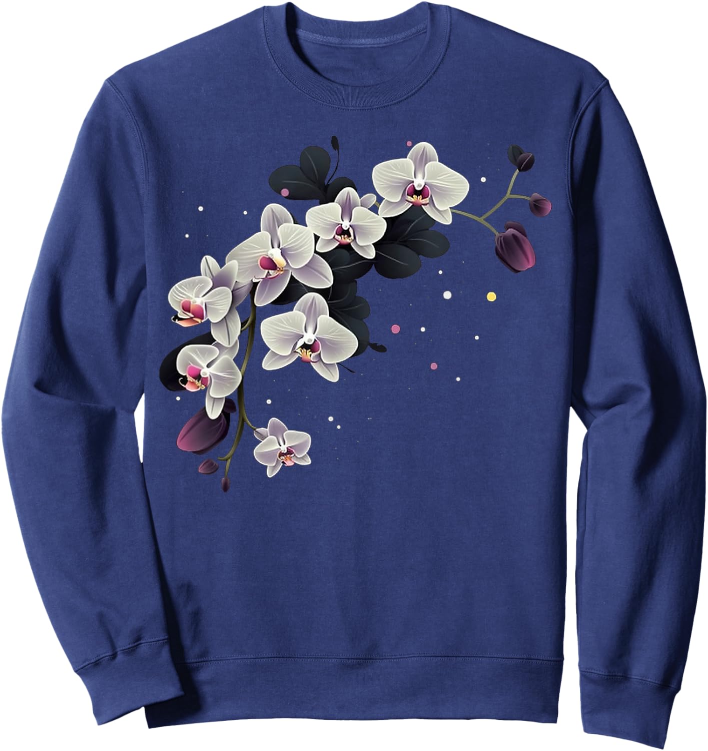 Orchid bouquet on Orchid Sweatshirt - Sweatshirt | Navy