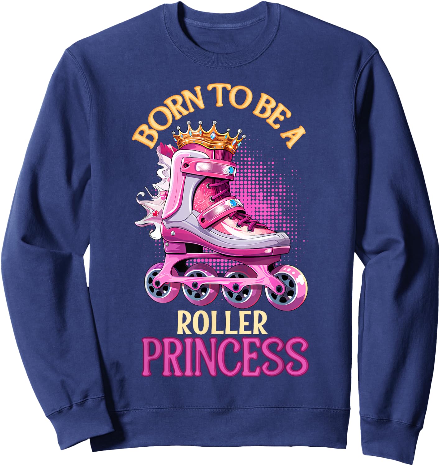 Roller Blade Rollerblading Roller Skates Skater Rollerblades Sweatshirt - Sweatshirt | Navy