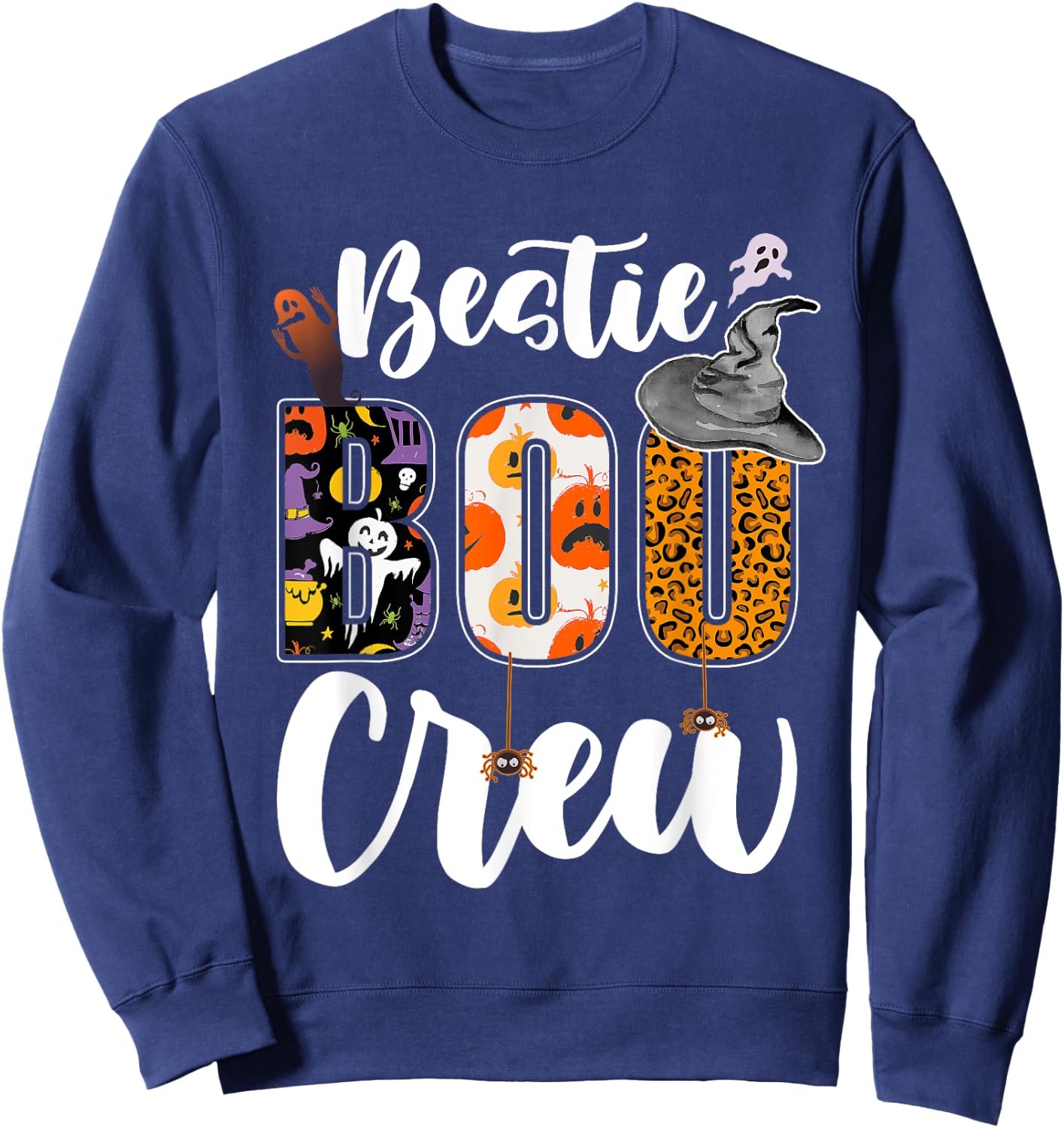 Bestie Boo Crew Halloween Matching BFF Sweatshirt - Sweatshirt | Navy