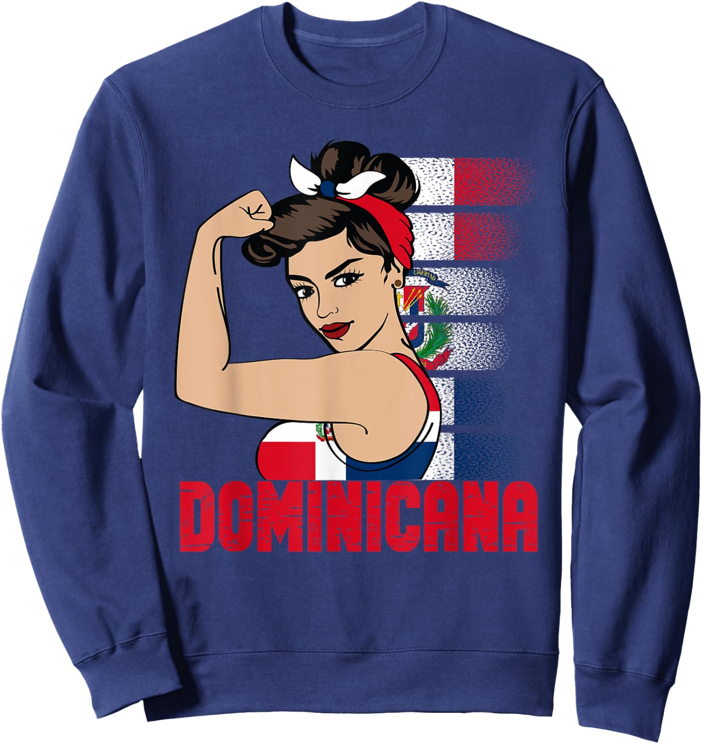 Dominican Girl Republica Dominicana girl Chica Republic Sweatshirt - Sweatshirt | Navy