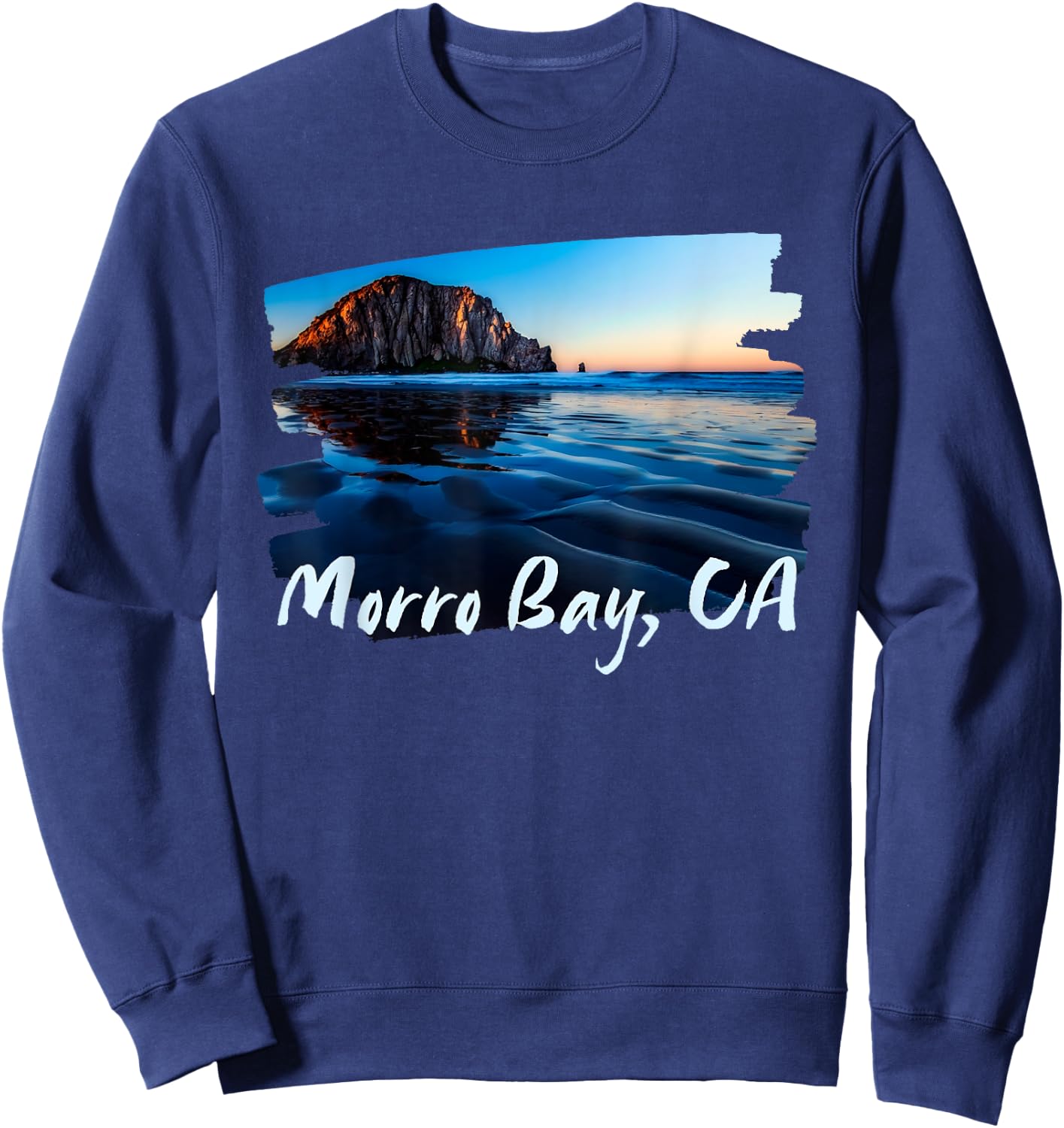 Morro Bay Ca Morro Rock California Sweatshirt - Sweatshirt | Navy