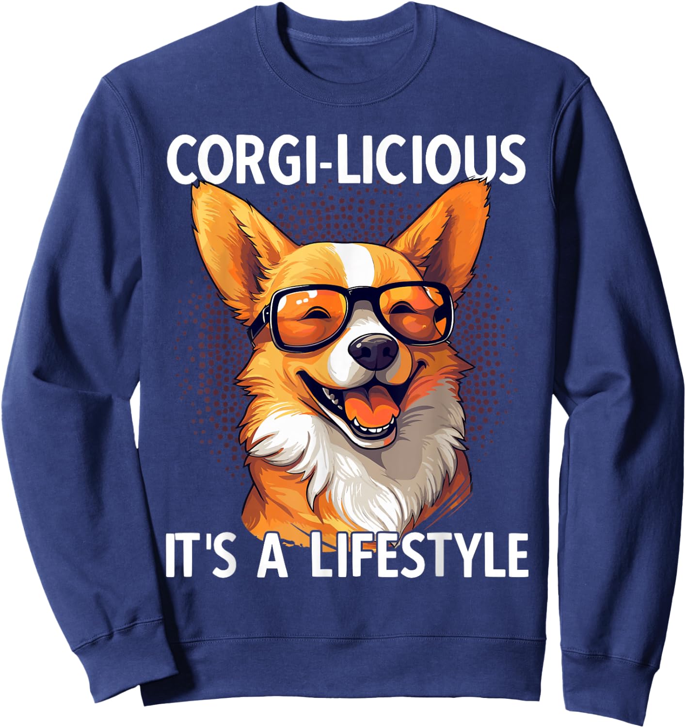 Corgi-licious Corgi Sweatshirt - Sweatshirt | Navy