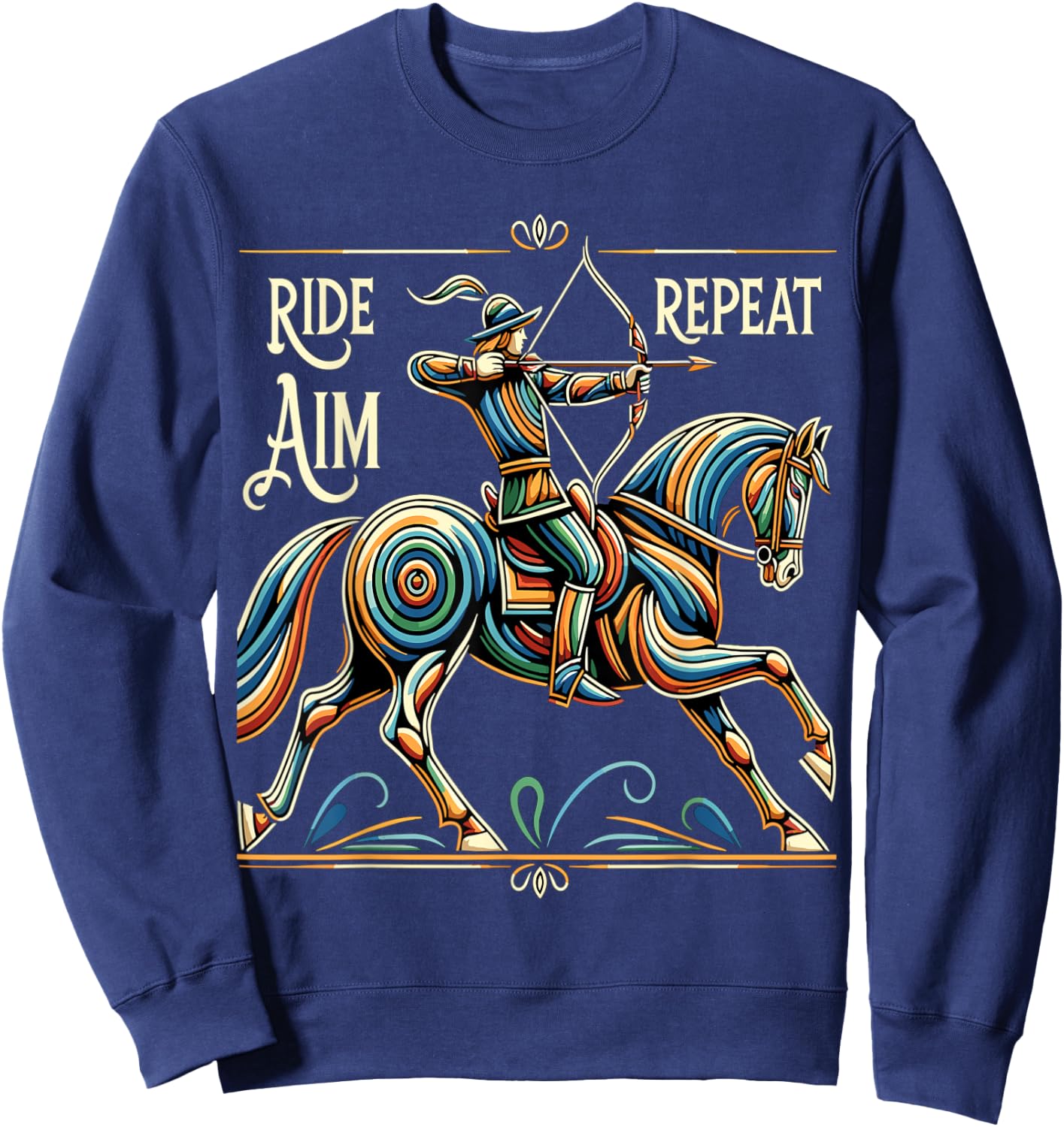 Horse Archer Tournament Mounted Archery Sweatshirt - Sweatshirt | Navy